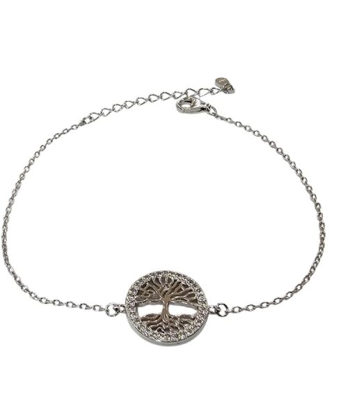 BRACELET SILVER /CUBIC ZIRCONIA/ TREE