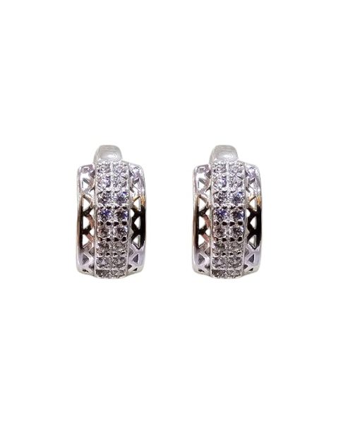 EARRINGS SILVER/ CUBIC ZIRCONIA