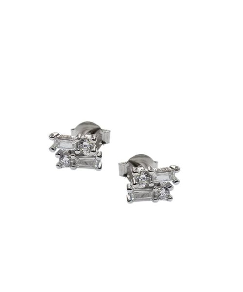 EARRINGS SILVER/ CUBIC ZIRCONIA