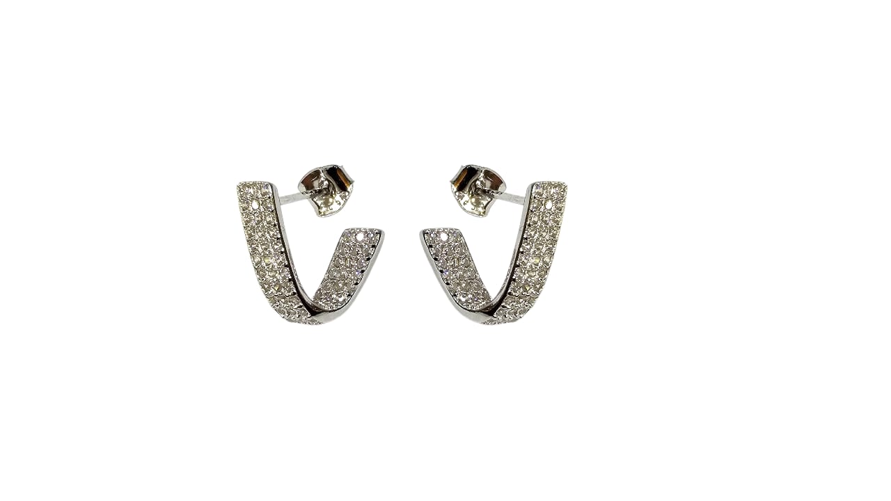 EARRINGS SILVER/ CUBIC ZIRCONIA