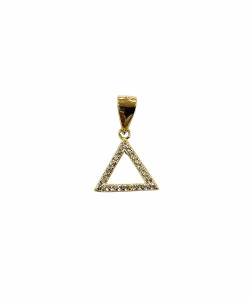 PENDANT SILVER/ TRIANGLE/ CUBIC ZIRCONIA