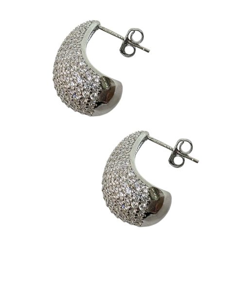 EARRINGS SILVER/ CUBIC ZIRCONIA