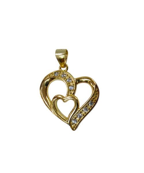 PENDANT SILVER/ HEART/ CUBIC ZIRCONIA