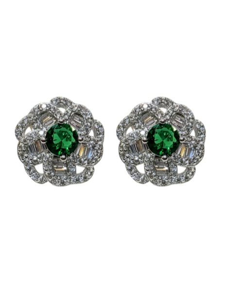EARRINGS SILVER/CUBIC ZIRCONIA