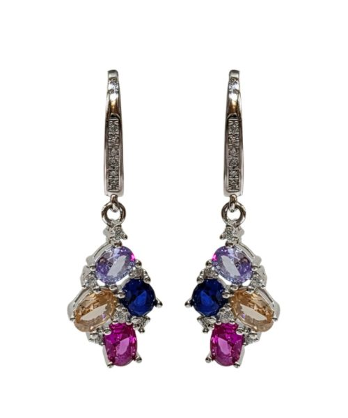 EARRINGS SILVER/ CUBIC ZIRCONIA