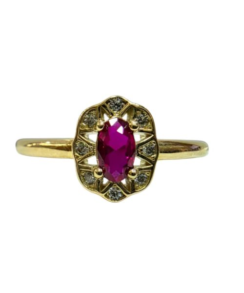 RING 9KT/ CUBIC ZIRCONIA