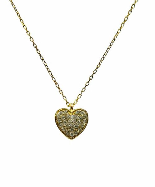 NECKLACE 9KT/ HEART/ CUBIC ZIRCONIA