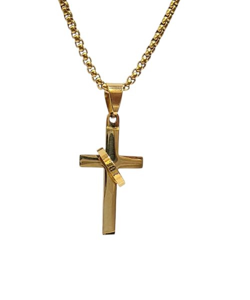 NECKLACE STAINLESS STEEL/ CROSS