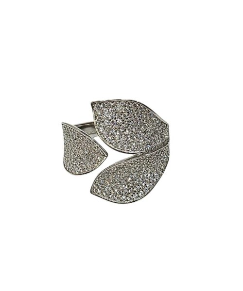 RING SILVER / FLOWER/ CUBIC ZIRCONIA