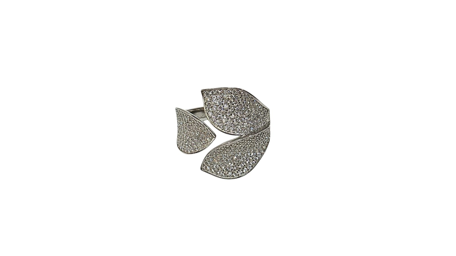 RING SILVER / FLOWER/ CUBIC ZIRCONIA