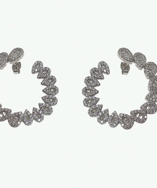 EARRINGS SILVER/ CUBIC ZIRCONIA