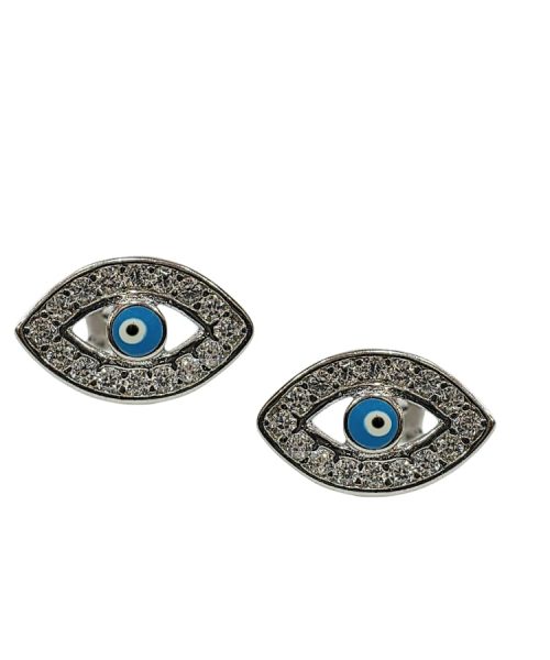 EARRINGS SILVER/ CUBIC ZIRCONIA/ EYE