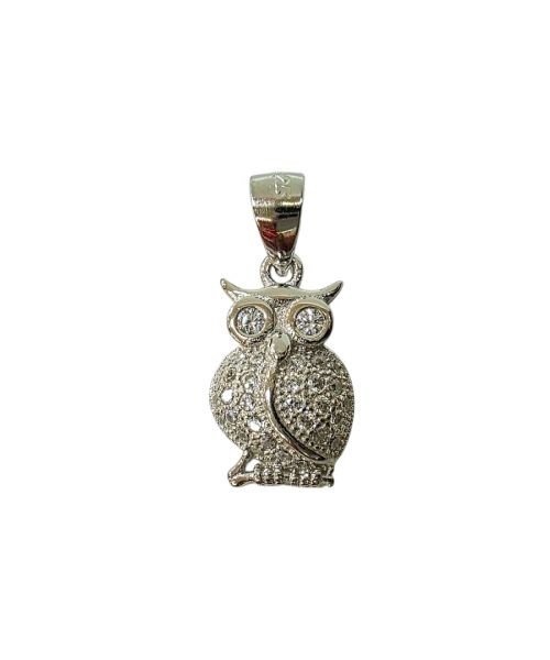PENDANT SILVER/ OWL/ CUBIC ZIRCONIA