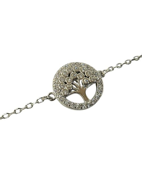 BRACELET SILVER/ TREE/ CUBIC ZIRCONIA