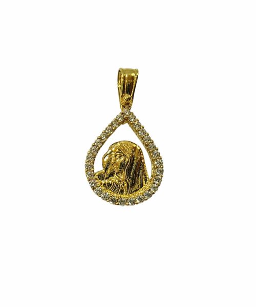 PENDANT 9KT/ SAINT MARY/ CUBIC ZIRCONIA