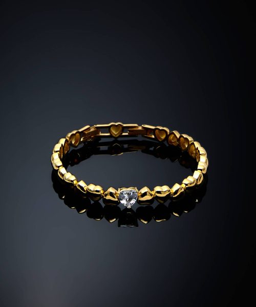 CHIARA FERRAGNI CUORICINO J19AVT11 White Heart Gold Bracelet