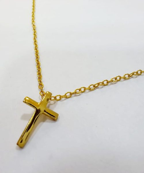 NECKLACE SILVER GP CROSS