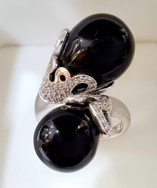RING 18KT/0.29CT VSG/28.61 ONYX