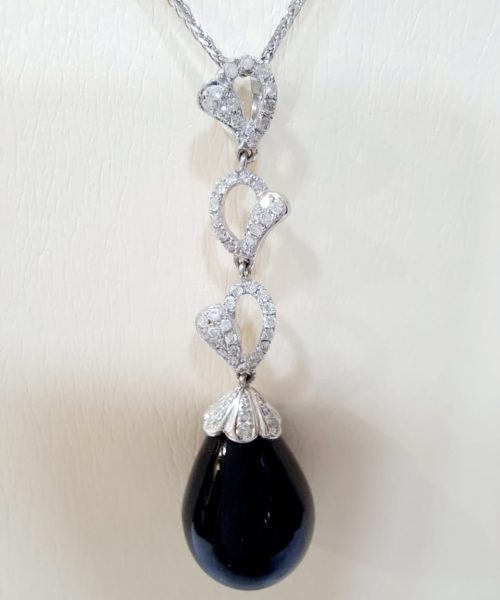 PENDANT 18KT/0.31CT VSG/19.09 ONIX
