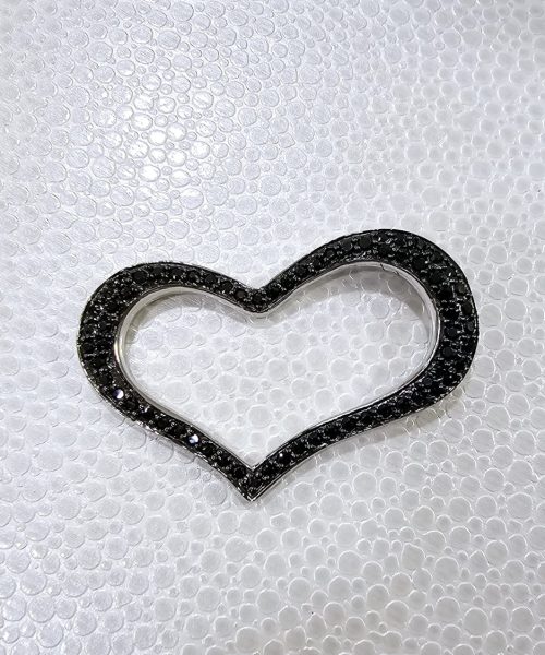 PENDANT SILVER HEART/ CUBIC ZIRCONIA