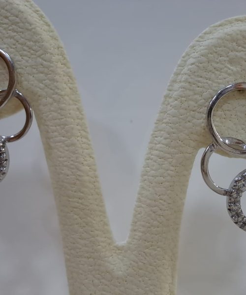 EARRINGS 18KT VSG/0.261CT