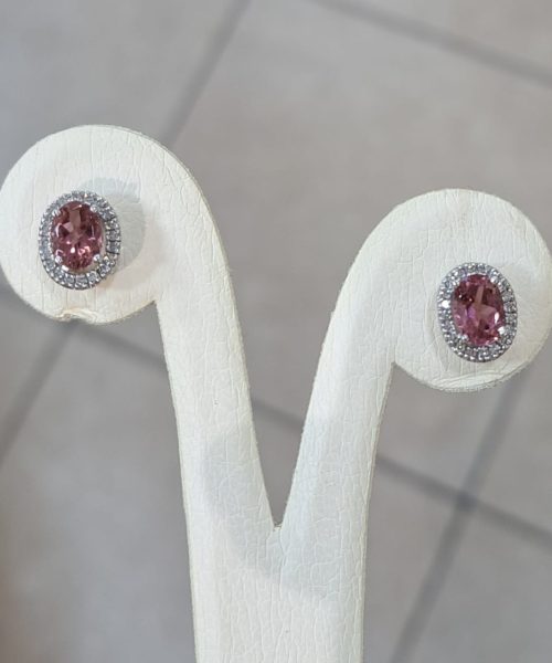 EARRINGS 18KT/ VSG 0.20CT/ 1.71CT TOURMALINE