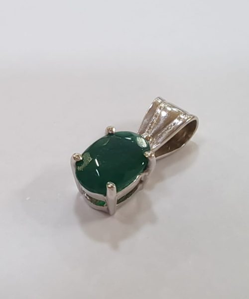 PENDANT 18KT GREEN AGATE