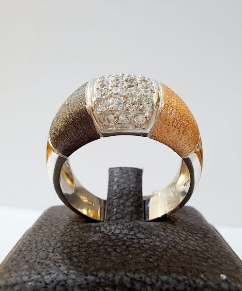 RING SILVER MULTICOLOUR CZ