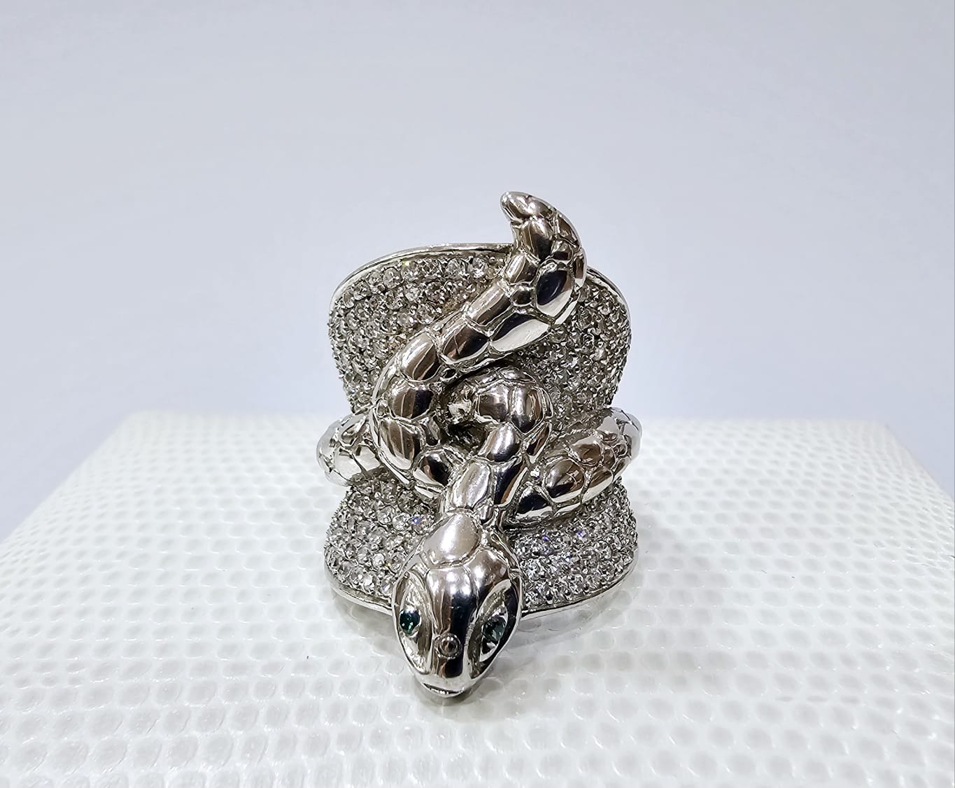 RING SILVER SNAKE/ CUBIC ZIRCONIA - Image 2