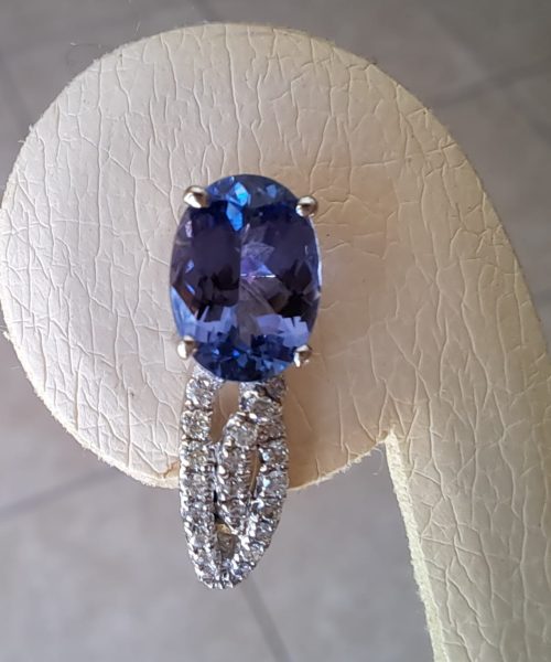 EARRINGS 18KT/ VSG 0.23CT/ 2.48CT TANZANITE