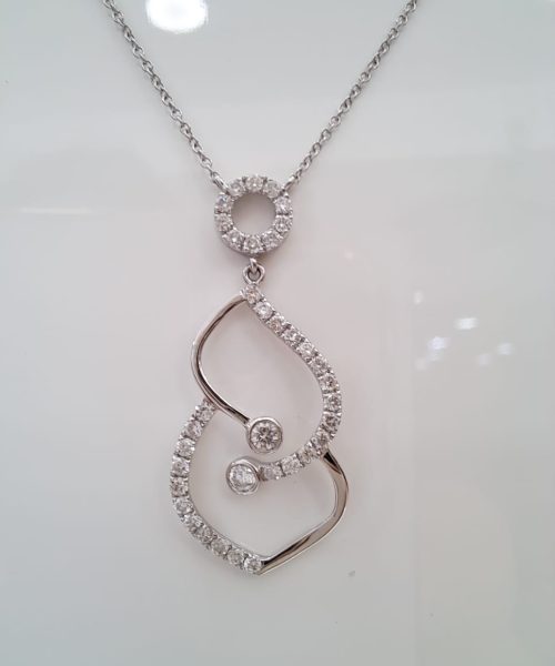 NECKLACE 18KT/SIG/ 0.42CT