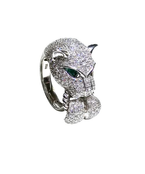 RING 18KT VSG 1.90CT/ 0.8CT EMERALD
