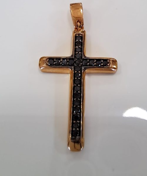 CROSS 18KT 0.15CT BLK DIAM