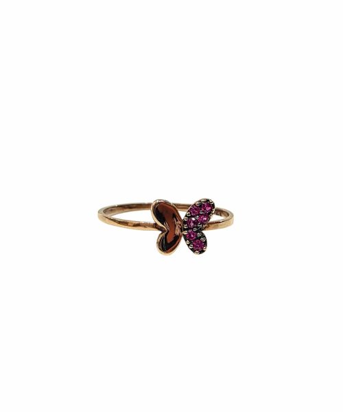 RING 9KT/ CUBIC ZIRCONIA/ BUTTERFLY