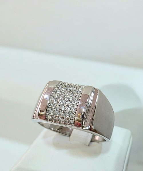 RING SILVER FOR MEN/ CUBIC ZIRCONIA