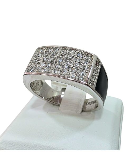 RING SILVER FOR MEN/ CUBIC ZIRCONIA