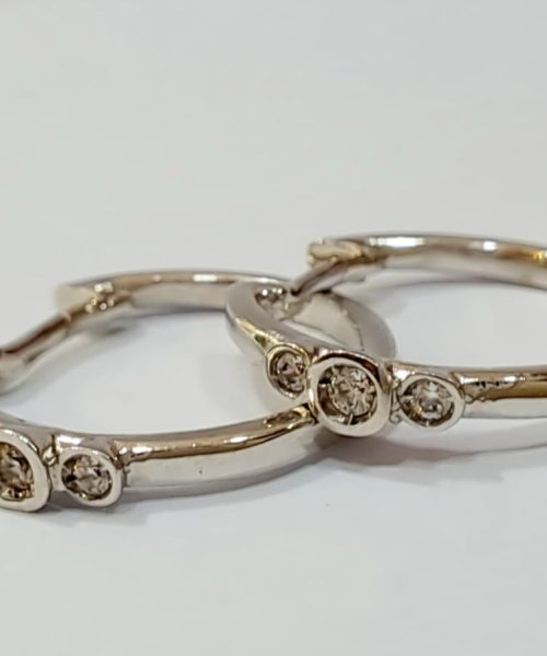 EARRINGS 18KT/ CUBIC ZIRCONIA