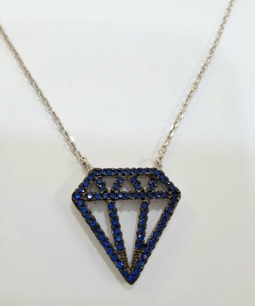 NECKLACE SILVER CZ