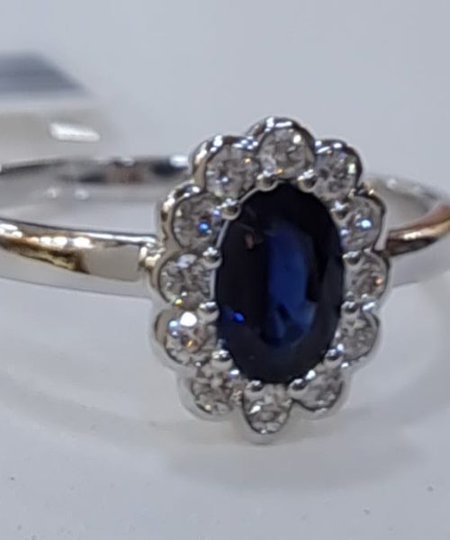 RING 14KT/ 0.18CT VSG/ SAPPHIRE