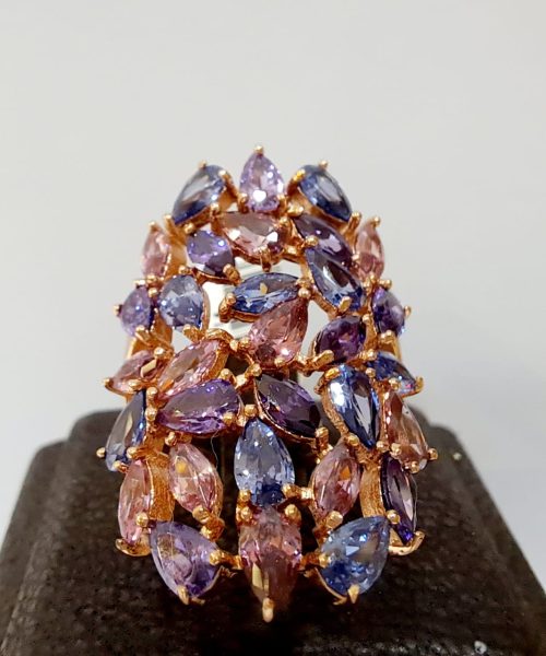 RING SILVER/ MULTICOLOR CUBIC ZIRCONIA