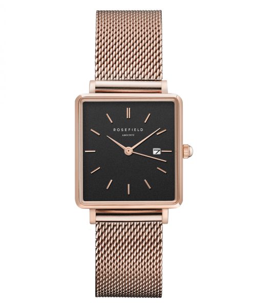 ROSEFIELD THE BOXY BLACK ROSE GOLD QBMR-Q05