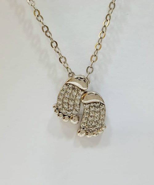 NECKLACE SILVER BABY FEET