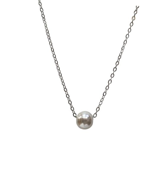 NECKLACE SILVER/ CULTURED PEARL