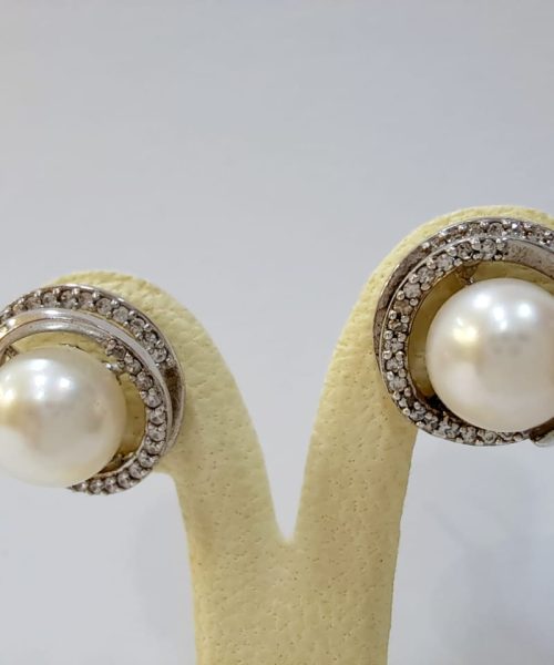 EARRINGS SILVER PEARL