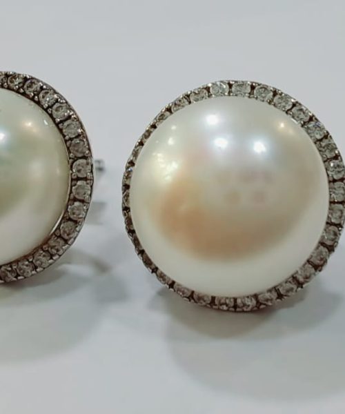 EARRINGS SILVER PEARL
