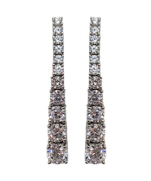 EARRINGS SILVER/ CUBIC ZIRCONIA