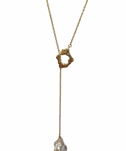 NECKLACE SILVER/ CULTURED PEARL