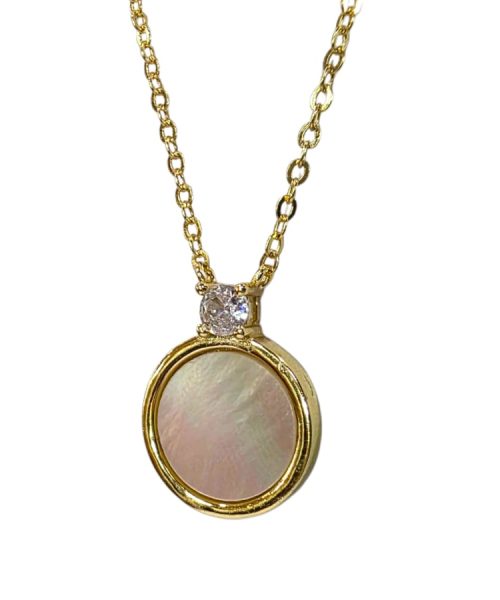 NECKLACE SILVER/ MOTHER OF PEARL