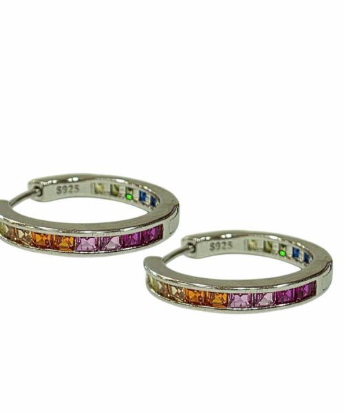 EARRINGS SILVER/ CUBIC ZIRCONIA