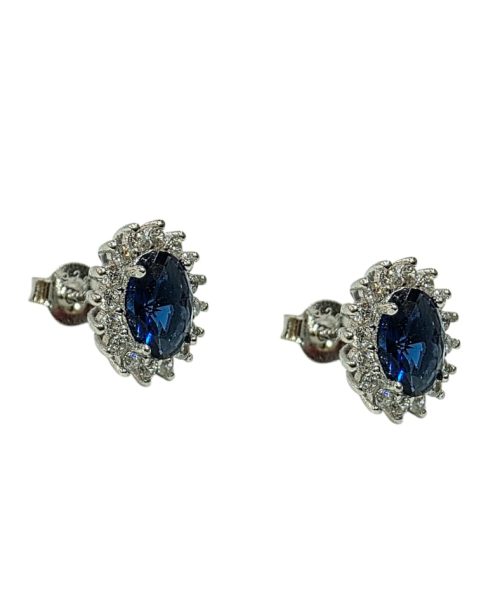 EARRINGS SILVER/ CUBIC ZIRCONIA/ DIANE